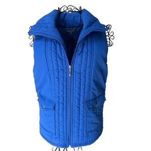 NWOT For Cynthia Cobalt Blue Ski & Snow Zip Up Vest Jacket